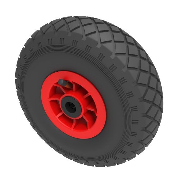 Economy 260mm Plastic Centred Pneumatic Wheel (3.00-4 Tyre 2 Ply - 20mm BORE)