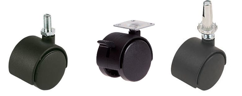 50mm Twin Wheel Furniture Castors Box of 200