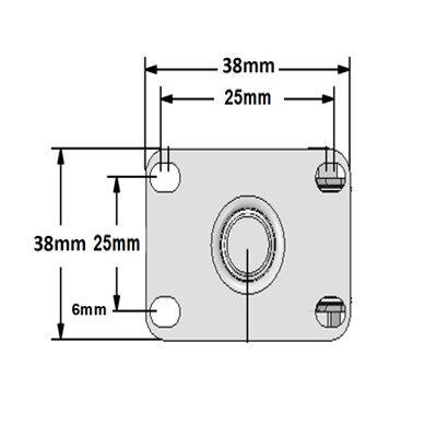 Kenrick 62mm Square Plate Fitting EXTRA LARGE WHEEL (BEIGE)