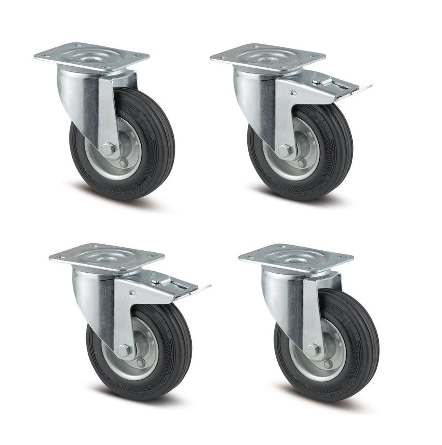 200mm Wheel Diameter (Puncture Proof/Steel) SET OF 4