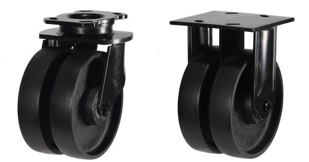 150mm DNGR Twin Wheel Series Cast Iron (1500kg)