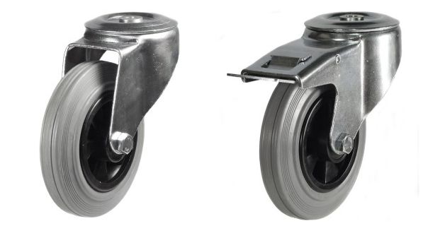 125mm Grey Non-Marking Rubber
