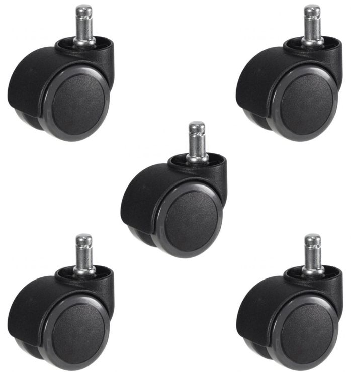 50mm Soft Non-Marking Tread Office Chair Castor (Set of 5)