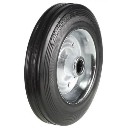 200mm Rubber on Steel Centre 20mm Roller Bearing Bore