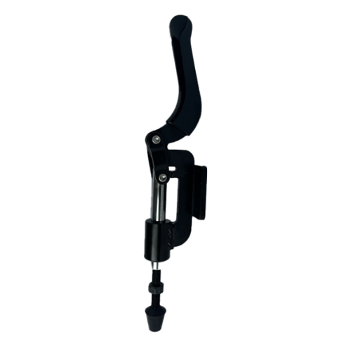 PUSH/PULL TOGGLE CLAMP SCENERY BRAKE WITH ADJUSTABLE RUBBER FOOT SPINDLE