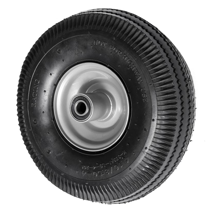 260mm Premium Pneumatic Sack Truck Wheel With Offset Hub (4.10/3.50-4 Tyre 4 Ply - 16mm BORE)