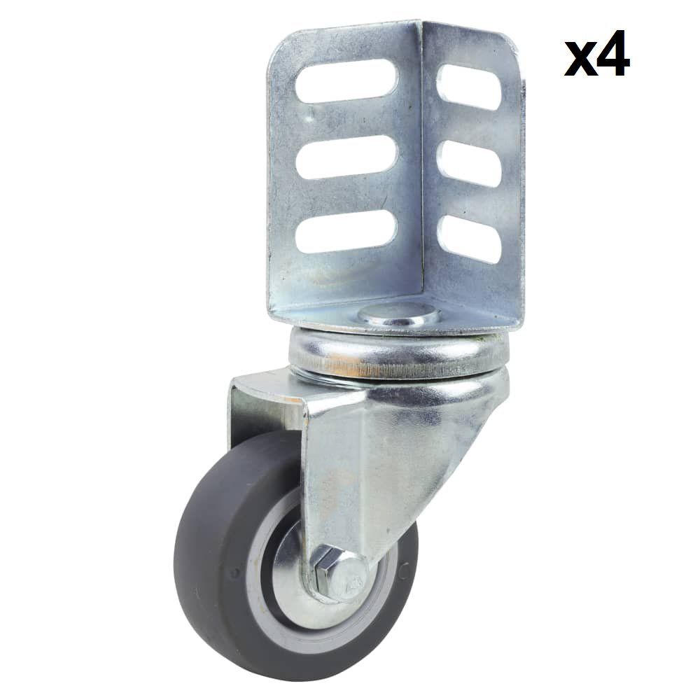 50mm Swivel Corner Plate Fitting Castor - SET OF 4