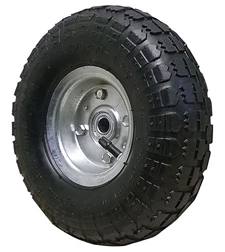 260mm Standard Pneumatic Sack Truck Wheel With Offset Hub (4.10/3.50-4 Tyre 2 Ply - 16mm BORE)