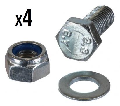 M12 X 30mm Bolt, Nylock & Washer (SET of 4)