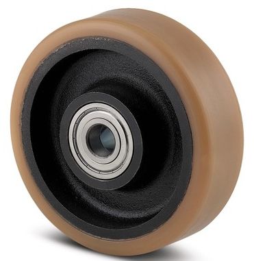 400mm Polyurethane Tyre on Cast Iron Centre Wheel 50mm Bore
