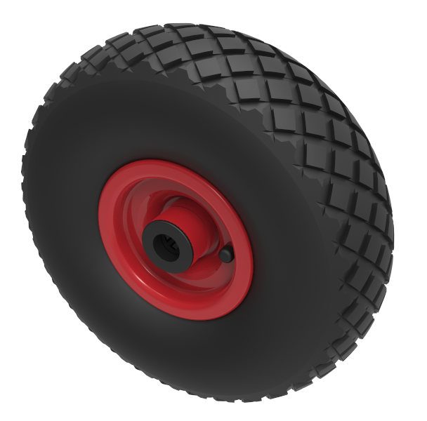 260mm Pneumatic Wheel Steel Centre (3.00-4 Tyre 4 Ply - 20mm BORE - 75mm Hub)
