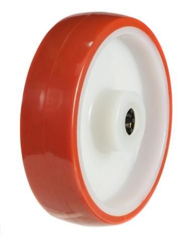 80mm Polyurethane Tyre on Nylon Centre 12mm Bore - 100kg