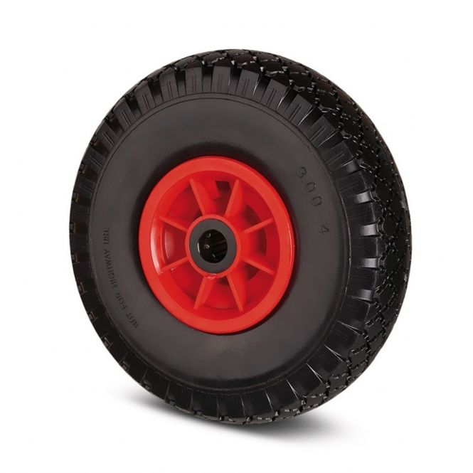 Economy (100KG) 260mm Puncture Proof Wheel Plastic Centre (3.00-4 Tyre - 20mm, 25mm & 1" BORE CHOICE)
