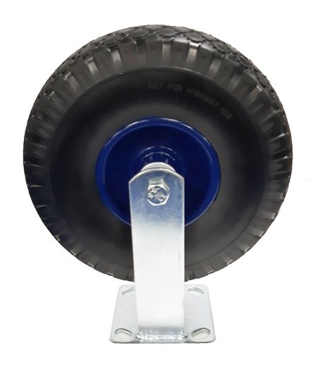 Premium Puncture Proof Ball Bearing Pneumatic Equivalent Castor 260mm Fixed Metal Centred