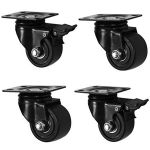 50mm Black Nylon Heavy Duty (Low Level) Set of 4 - 200kg per Castor