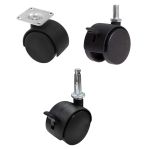 40mm Twin Wheel Plastic Furniture Castor