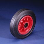 Line End - 250mm Plastic Centered Industrial Trolley Wheel (25mm ROLLER BEARING BORE)