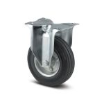 Puncture Proof Pneumatic Equivalent Castor 200mm Fixed Steel Centred