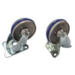 100mm High Temp Aluminium Wheel with Floor Kind Heat-Resistant Synthetic Tread (200kg)