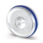 100mm High Temp Aluminium Wheel with Heat-Resistant Floor Kind Synthetic Tread & 8mm Ball Bearing Bore (280 °C) - 200Kg