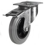 100mm Grey Rubber SET of 8