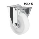 125mm Fixed Castor With Plastic Wheel Box 50 Bulk Buy (175kg)