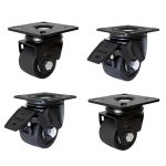 50mm Black Nylon Heavy Duty (Low Level) Set of 4 - 300kg per Castor