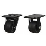 75mm 400Kg  Black Nylon: Swivel & Fixed  (LOW LEVEL)