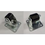 Extra Heavy Duty 25mm Low Level Nylon Roller Bearing Swivel & Fixed Castors - 80Kg