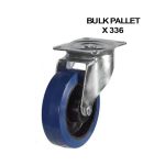 125mm Swivel Castor With Blue Elastic Non-Marking Wheel (150kg) - BULK PALLET BUY OF 336 CASTORS