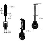 HEAVY DUTY SPRUNG GATE CASTOR - FIXED