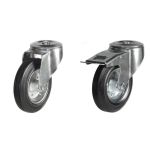 80mm Black Rubber Medium Duty
