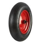 400mm Pneumatic Wheel Steel Centre RIBBED TREAD (4.80/4.00-8 Tyre 4 Ply - 20mm, 25mm & 1" BORE CHOICE)