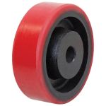 75mm Polyurethane Tyre Wheel on Cast Iron Centre 12mm Bore