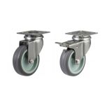 75mm Synthetic Non-Marking Rubber Stainless Steel Castors