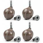 Kenrick 62mm Peg & Socket Fitting EXTRA LARGE WHEEL Set of 4 (BEIGE)