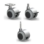 50mm Twin Wheel Floor Kind Tread (CHROME)