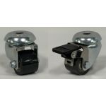 Swivel & Brake 35mm Grey Polyurethane M10 Bolt Hole (LOW LEVEL)