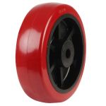 100mm Polyurethane Tyre on Nylon Centre Plain & Roller Bearing Bore Choice