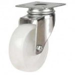 50mm Swivel Plate Fitting Castor With White Plastic Wheel - Special Offer