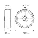 200mm Diameter (Heavy Duty Nylon) 1500kg