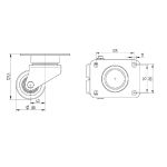 80mm Twin Delta Studio Castor