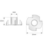 Tee Nut M10