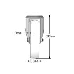 Single Bolt Hole Puncture Proof Pneumatic Equivalent Castor 200mm Swivel Steel Centred