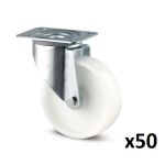 100mm Swivel Castor With Nylon Wheel Box 50 Bulk Buy (125kg)