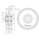 175mm White Nylon Pallet Truck Steer Wheel 20mm Ball Bearing Bore - 500Kg