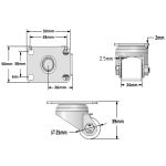 Heavy Duty 25mm Nylon Swivel Plate Fit (LOW LEVEL)