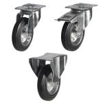 100mm Black Rubber Medium Duty