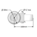 Single Bolt Hole Puncture Proof Pneumatic Equivalent Castor 200mm Swivel Steel Centred