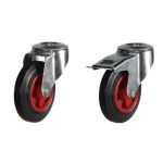 200mm Black Rubber Medium Duty (205Kg)